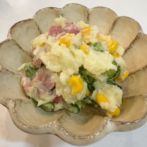 kimiの作ってみた!投稿(【クリーミーポテトサラダ】まろやか仕立て♡ごちそう副菜♬)