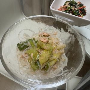 るみなの作ってみた!投稿(レンジで簡単！包丁いらず♪「キャベツとツナの春雨サラダ」)