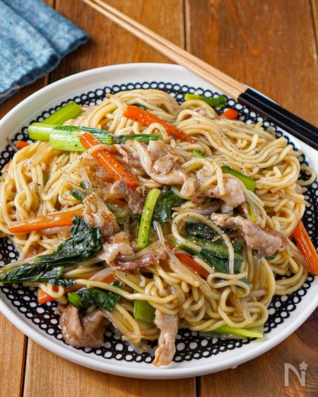 【ワンパン！あんかけならぬ、あん混ぜ焼きそば】子供喜ぶ♡