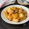 【鶏むね肉とカリカリ豆腐のじゃがマスタード炒め】の工程6