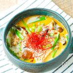 【12kgやせた管理栄養士考案】腸活！キノコのみそ豆乳スープ