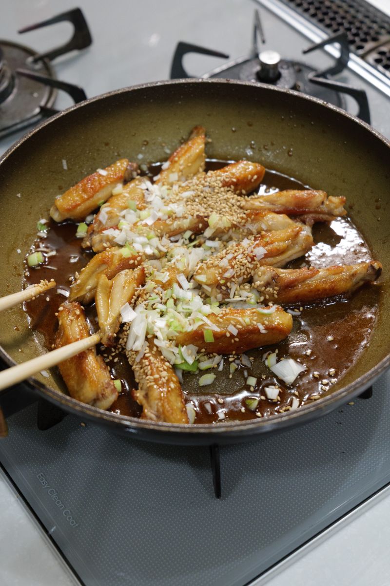 ビールに最高！】手羽中のねぎだく黄金甘辛 ＃優勝レシピ | レシピ