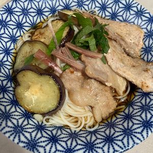 るーさん623の作ってみた!投稿(薬味たっぷり♩【豚バラとなすのさっぱりおろしそうめん】)