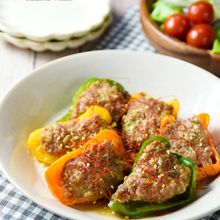 【下味冷凍肉】レンジで５分！ピーマン肉詰め