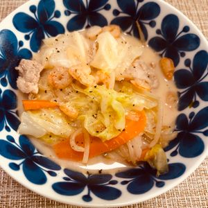 puricoの作ってみた!投稿(体ぽかぽか長崎ちゃんぽん風スープ)
