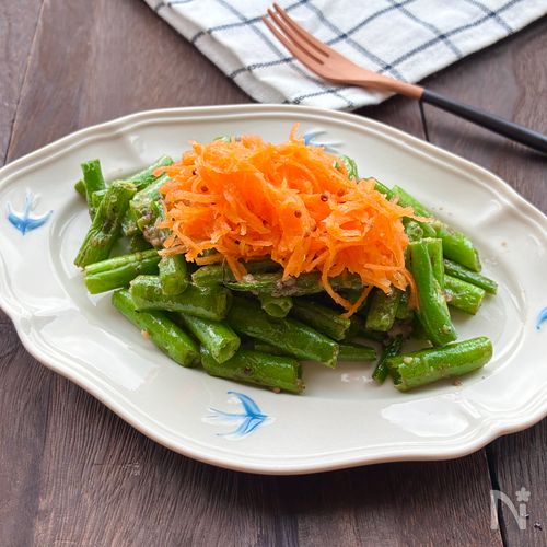 お箸が止まらない！にんじんとさやいんげんのデリ風サラダ