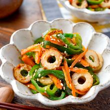 パパっと簡単副菜♪お弁当にも【ちくわとピーマンの甘辛バター】