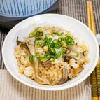冷めても美味しいホタテと舞茸の混ぜご飯