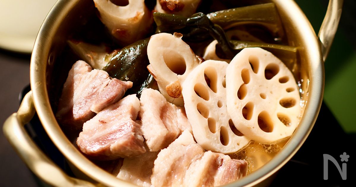 豚バラとれんこんの塩おでん