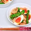 まゆの作ってみた!投稿(エビとスナップエンドウのデリ風サラダ)