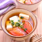 【トマトの豆腐和風スープ】さっぱり和風の旨味スープ♡