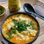 【おうちパスタペペロンチーノ】で作る卵雑炊