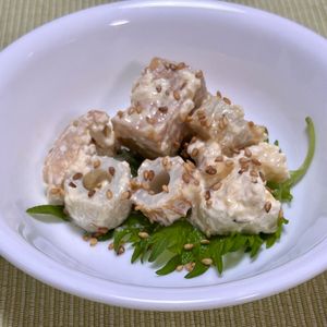 キャピタンの作ってみた!投稿(【ちぎって和えて3分速攻♪】ちくわと厚揚げの濃厚味噌マヨ和え)
