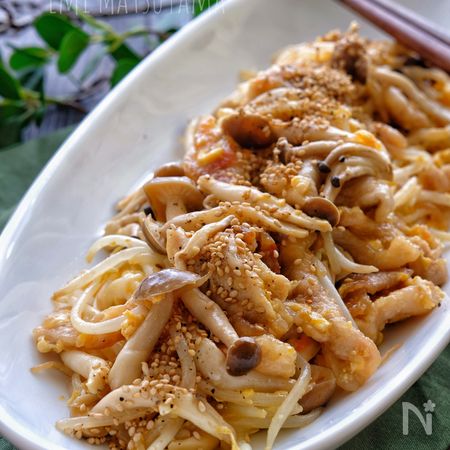 豚肉ともやしとしめじの卵炒め By 松山絵美 レシピサイト Nadia ナディア プロの料理家のおいしいレシピ