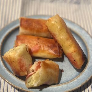 すずの作ってみた!投稿(子どもウケ抜群！【焼き芋チーズ春巻き】)