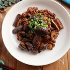 ガッツリおかず！豚ひき肉となすの甘辛味噌炒め