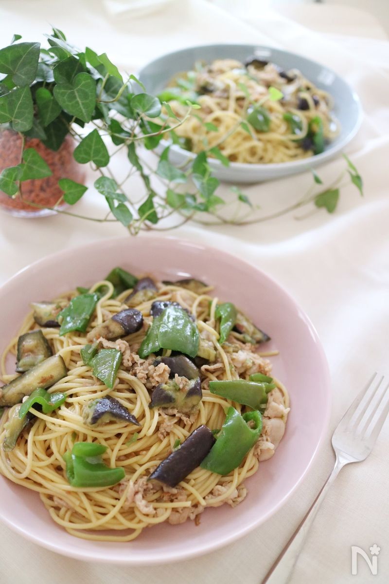 なすとピーマンの中華風パスタ by 植草 真奈美 【Nadia ナディア】レシピサイト おいしいあの人のレシピ