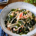 【ワカメとカニカマとえのきのうま塩ナムル】食物繊維たっぷり！