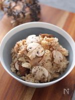 出汁要らず！マッシュルームとツナの炊き込みご飯
