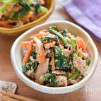 【小松菜とにんじんのごまツナマヨ】レンジで簡単！あと1品♪