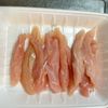 一口食べたら止まらない「のり塩ささみスティック」の下準備