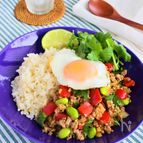 ナンプラー不要！枝豆入り和風ガパオライス