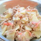 【たけのこのツナ＆カニカマ煮】煮るだけ！簡単作り置き♬