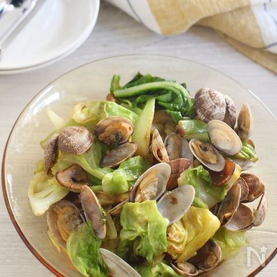 【あさりと春キャベツの酒蒸し】時短！あさりの50℃洗い