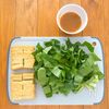 小松菜と厚揚げのごま味噌炒めの工程1