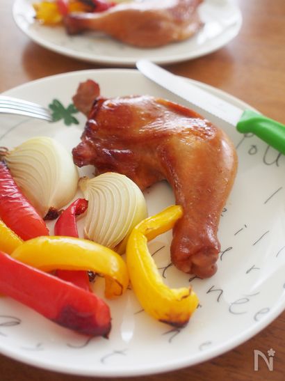 やみつき！にんにく醤油のローストチキン
