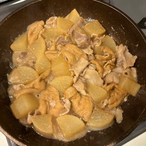 おかか昆布🍙の作ってみた!投稿(めんつゆで簡単！＊大根と油揚げと豚肉とろみ煮＊)