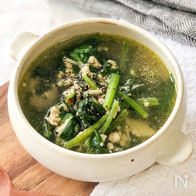 ほうれん草が余ったらこれ作って！うま塩スープ【10分レシピ】
