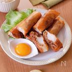【餅消費✨】とろ〜り！揚げずに簡単「甘辛豚すき焼き風春巻き」