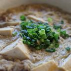 肉豆腐の卵とじ