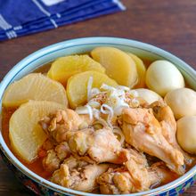手羽元と大根とゆで卵のおでん風煮