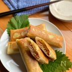 揚げない春巻き＊カニカマもやし春巻き