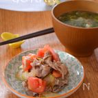 セロリ1本で2品　牛肉とセロリの和え物