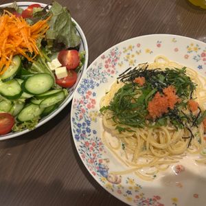 ゆっちゃんの作ってみた!投稿(絶妙な美味しさ☆和風明太クリームパスタ)