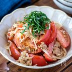 【ポン酢でさっぱり美味しい】トマトと玉ねぎのツナサラダ
