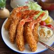 お子様ランチの海老フライ