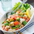 お豆腐アボカドサーモンポキ