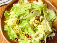 レンジで5分！【キャベツのぺペロン風】食材1つで簡単副菜♩