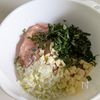 【大葉チーズ入り照りつくね】今日のおつまみの工程1