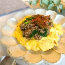ニラとひき肉のあんかけ丼