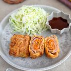 ［凍ったまま揚げない］キムチーズかつ