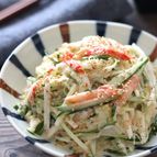 【長芋とカニカマのごま味噌マヨサラダ】ドレッシングが美味！