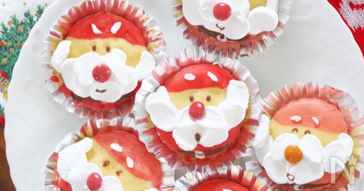 簡単かわいい♡サンタのカップケーキ | レシピサイトNadia