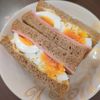 たりおの作ってみた!投稿(W卵で綺麗！ハムエッグサンドイッチ)