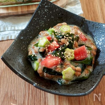 ダイエットにぴったり【さっぱり納豆サラダ】