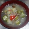 鶏皮坊主の作ってみた!投稿(【夏野菜の塩コンソメスープ】旨みが溶け出した具沢山スープ♡)